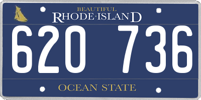 RI license plate 620736