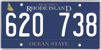 RI license plate 620738