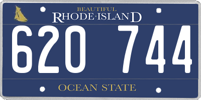 RI license plate 620744