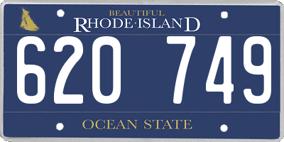 RI license plate 620749