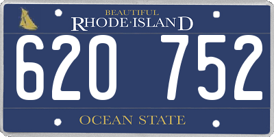RI license plate 620752