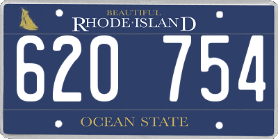 RI license plate 620754