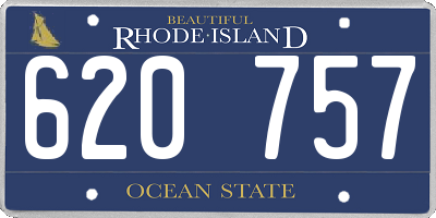 RI license plate 620757