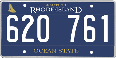 RI license plate 620761