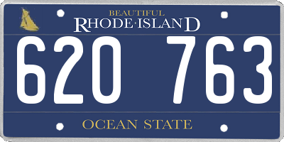 RI license plate 620763