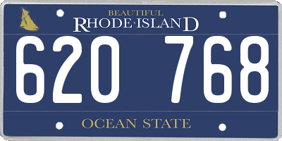 RI license plate 620768