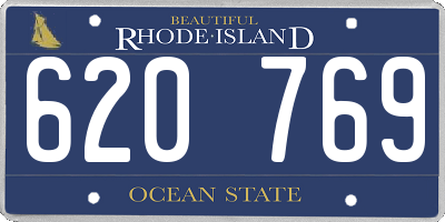RI license plate 620769