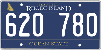 RI license plate 620780
