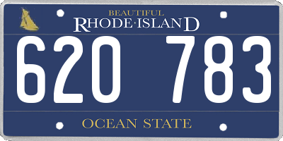RI license plate 620783