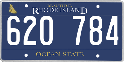 RI license plate 620784