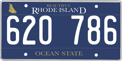 RI license plate 620786