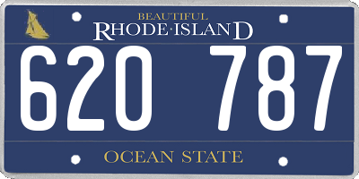 RI license plate 620787