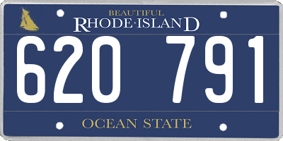 RI license plate 620791