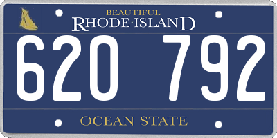 RI license plate 620792