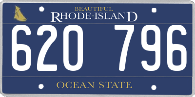 RI license plate 620796