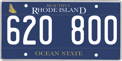 RI license plate 620800