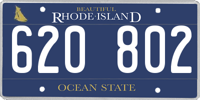 RI license plate 620802