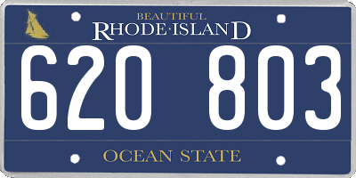 RI license plate 620803