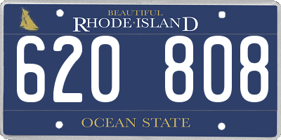 RI license plate 620808