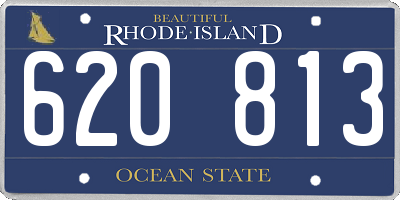 RI license plate 620813