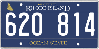 RI license plate 620814