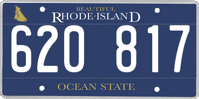 RI license plate 620817