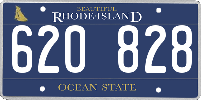 RI license plate 620828