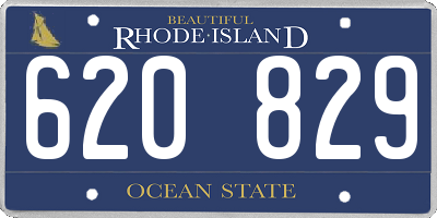 RI license plate 620829