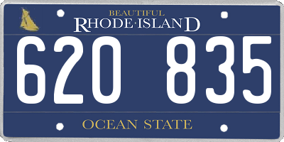 RI license plate 620835