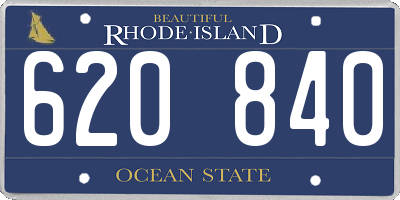 RI license plate 620840