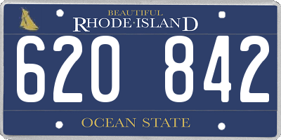RI license plate 620842