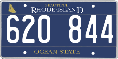 RI license plate 620844