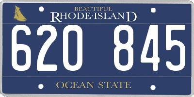 RI license plate 620845