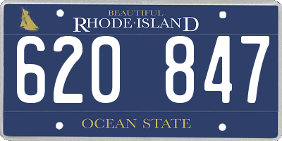 RI license plate 620847