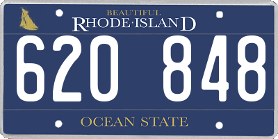 RI license plate 620848