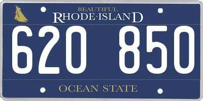 RI license plate 620850
