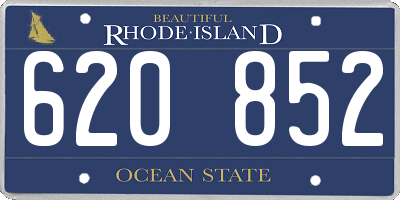 RI license plate 620852