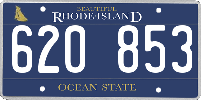RI license plate 620853