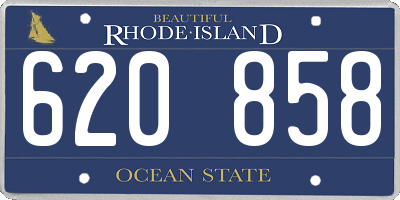 RI license plate 620858