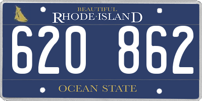RI license plate 620862