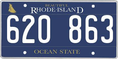 RI license plate 620863