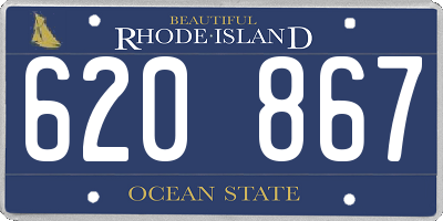 RI license plate 620867