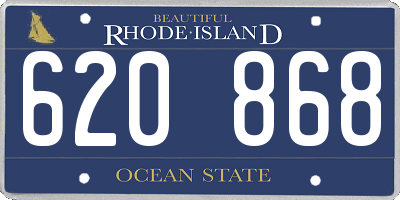RI license plate 620868