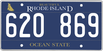 RI license plate 620869