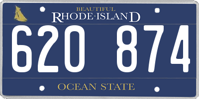 RI license plate 620874