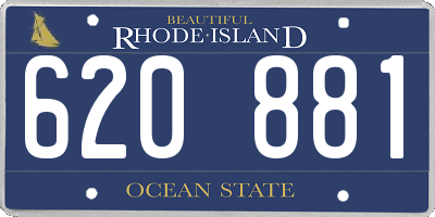 RI license plate 620881