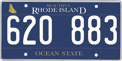 RI license plate 620883