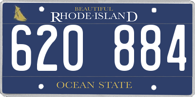 RI license plate 620884