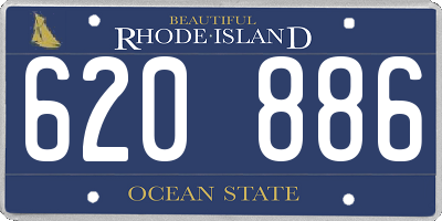 RI license plate 620886