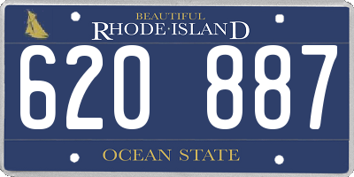 RI license plate 620887